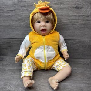 Aori Reborn Baby Doll 22” Realistic Lifelike Girl Blond Hair Blue Eyes